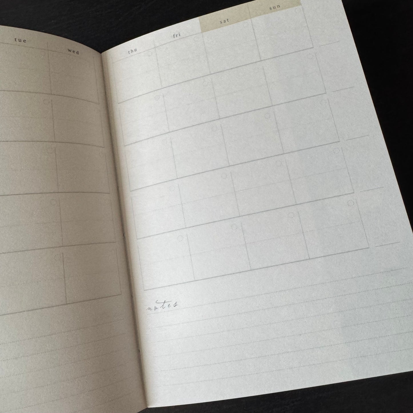shopteayou undated journal with embroidered stamp sticker (pearl color)