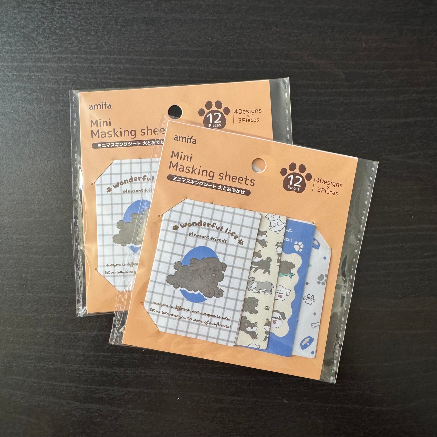 masking sheets - dog (blue color theme)