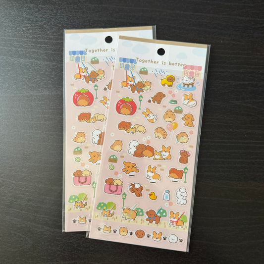 sticker sheet - dog cat