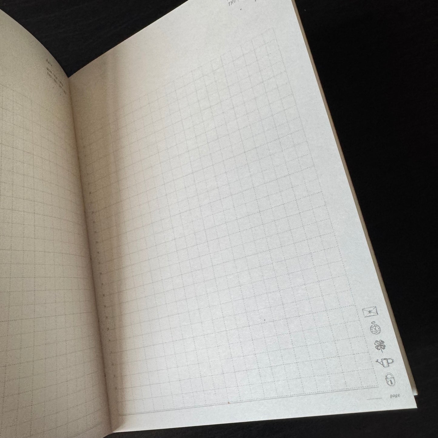 shopteayou undated journal with embroidered stamp sticker (pearl color)
