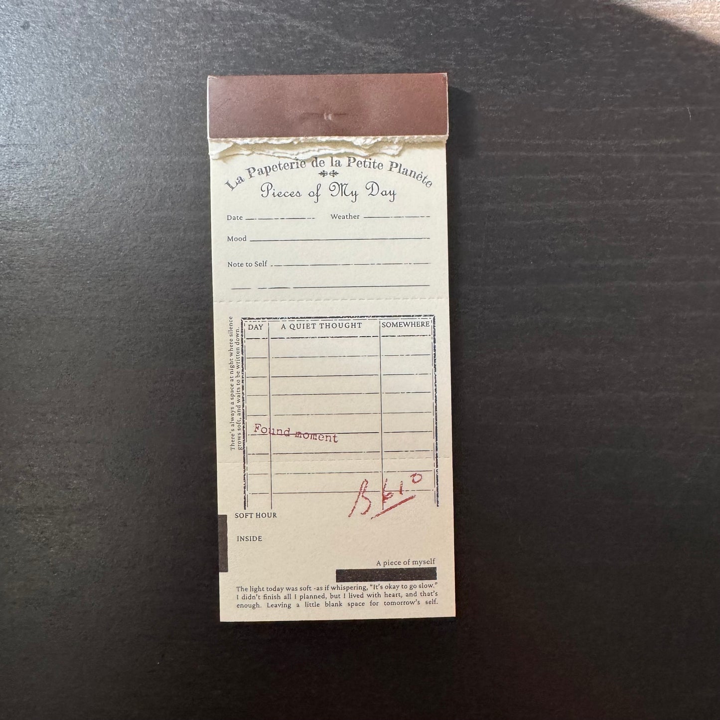 Asteroid notepad