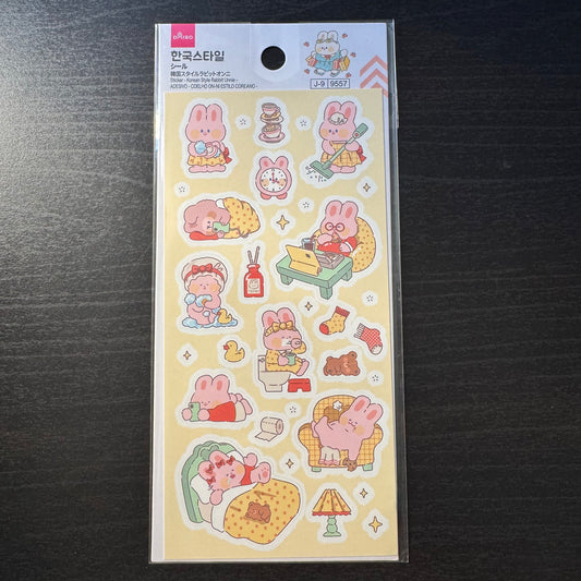 bunny sticker sheet