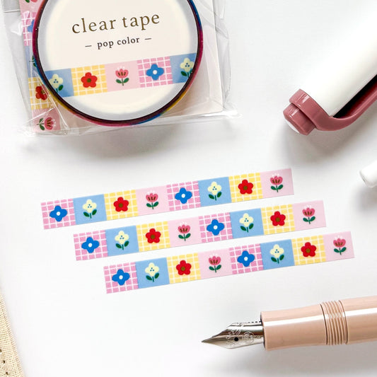 Mind Wave clear tape - flowers 2