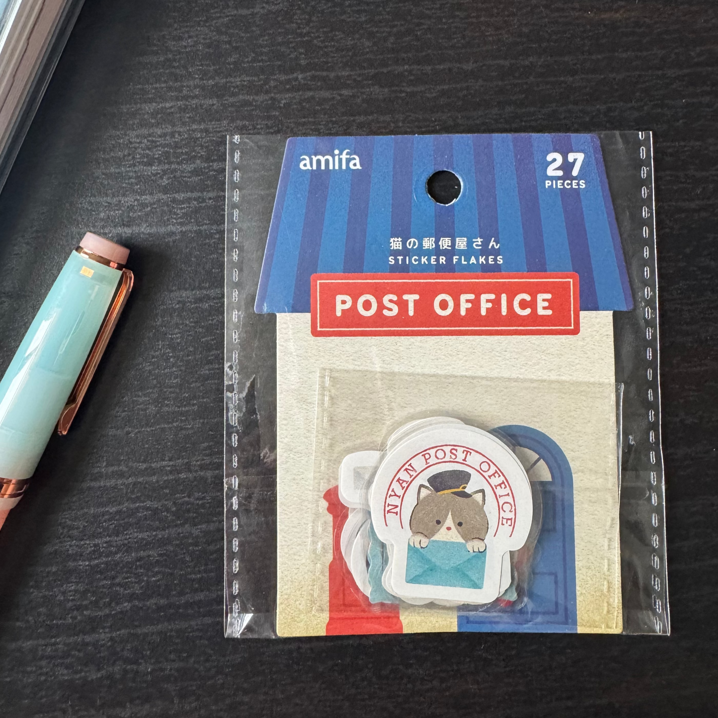 post office sticker flakes