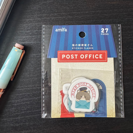 post office sticker flakes