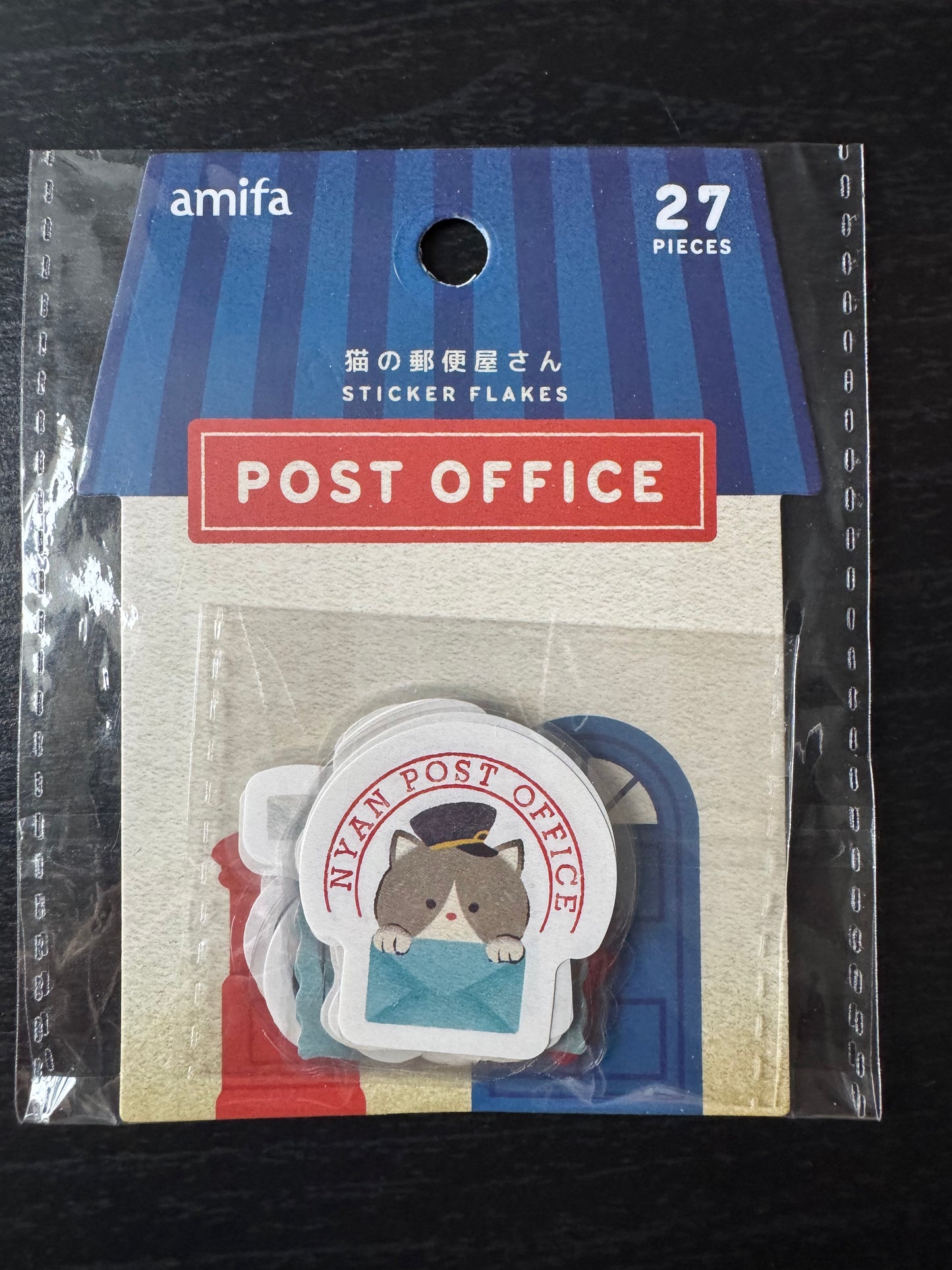 post office sticker flakes