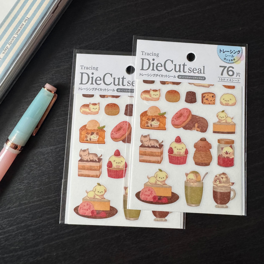 die-cut seal sticker sheet - sweets