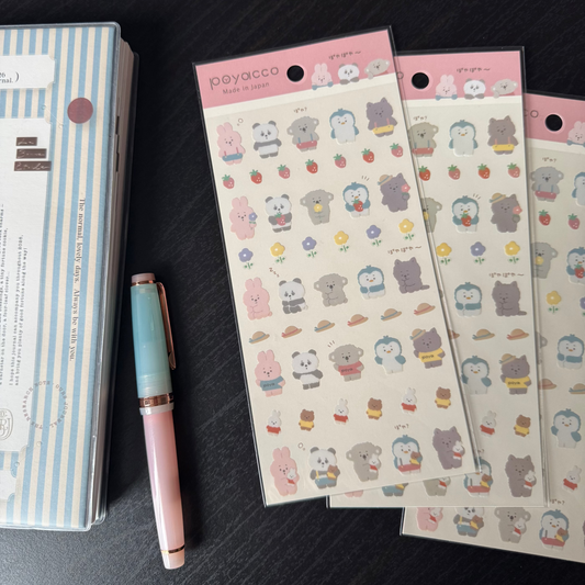 poyacco sticker sheet - strawberries