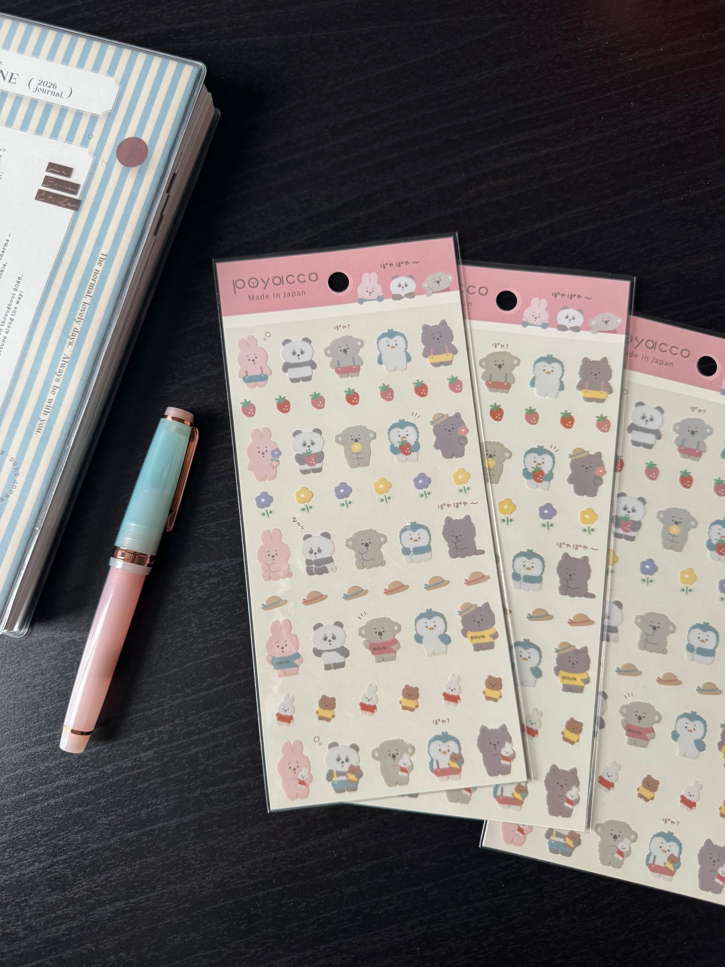 poyacco sticker sheet - strawberries