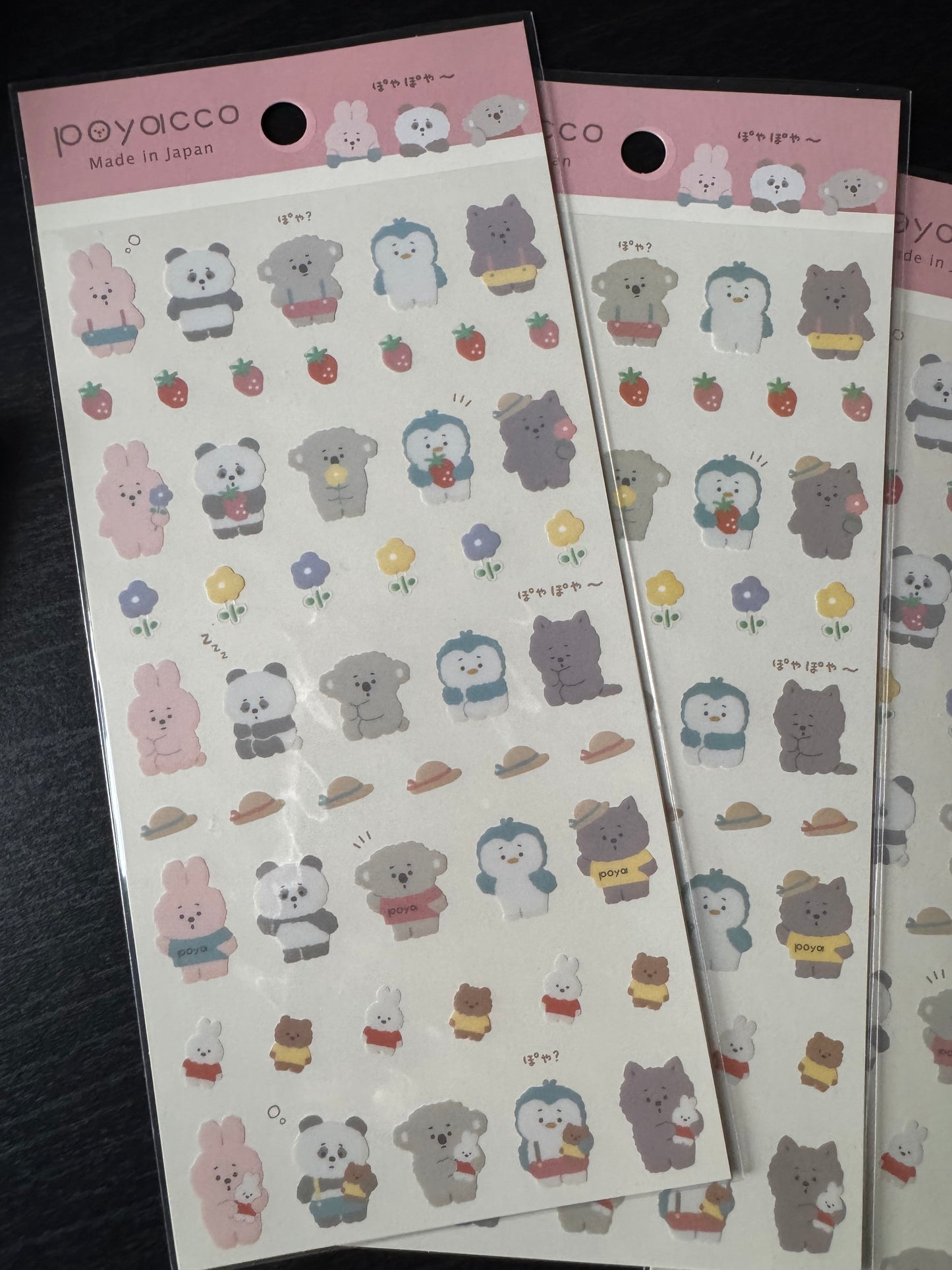 poyacco sticker sheet - strawberries