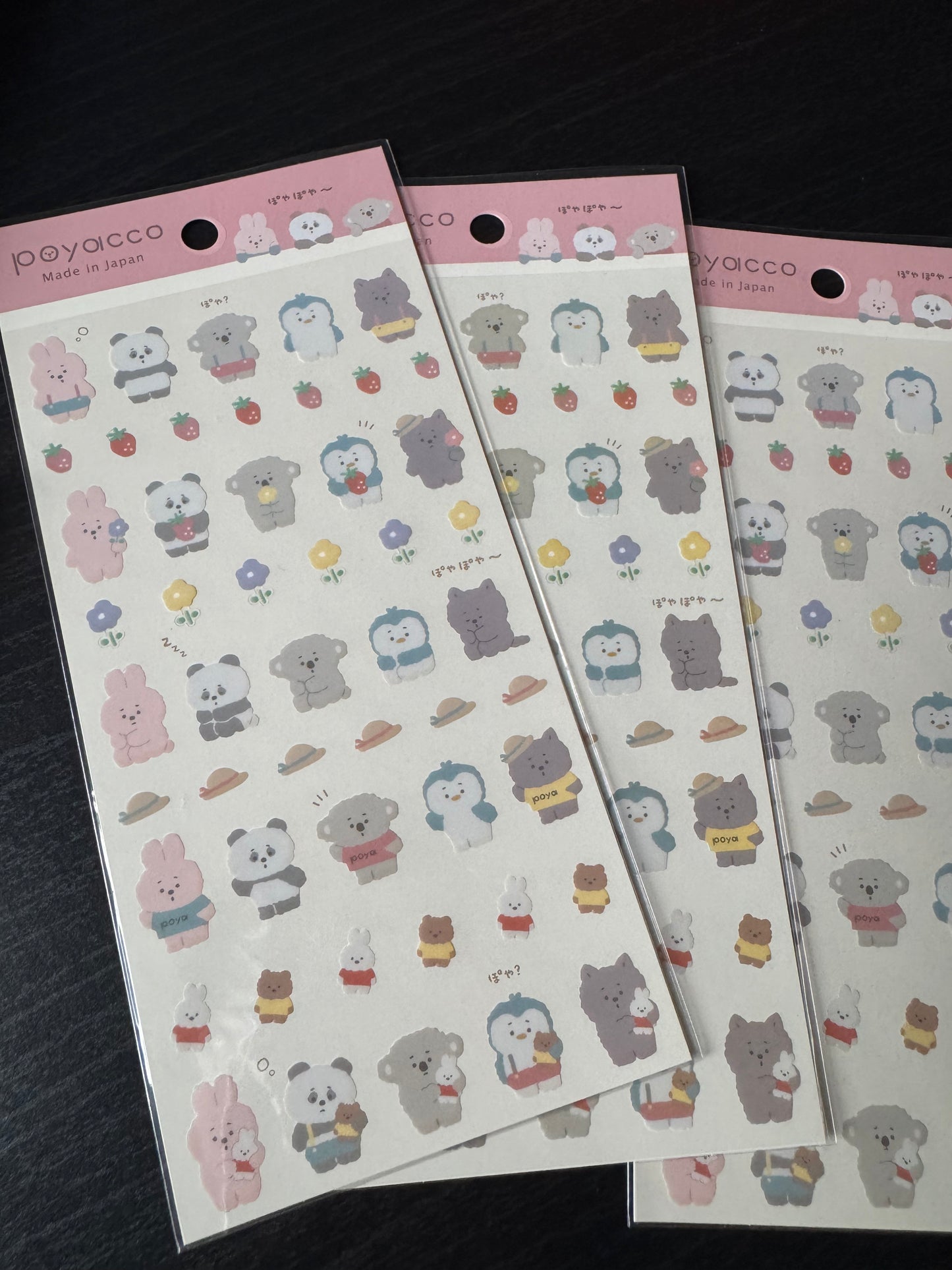 poyacco sticker sheet - strawberries