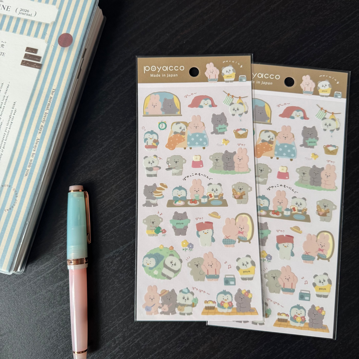 poyacco sticker sheet - morning