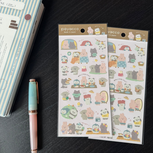 poyacco sticker sheet - morning