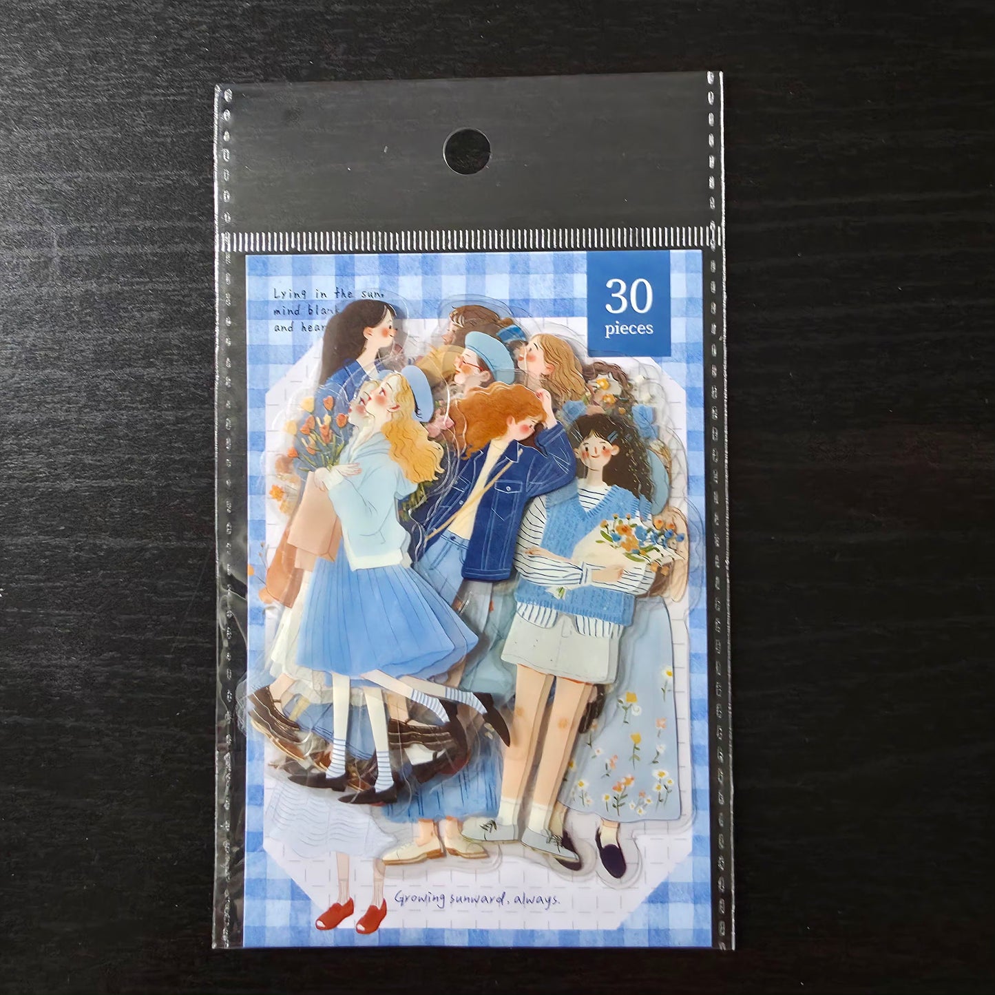 sticker flakes - blue